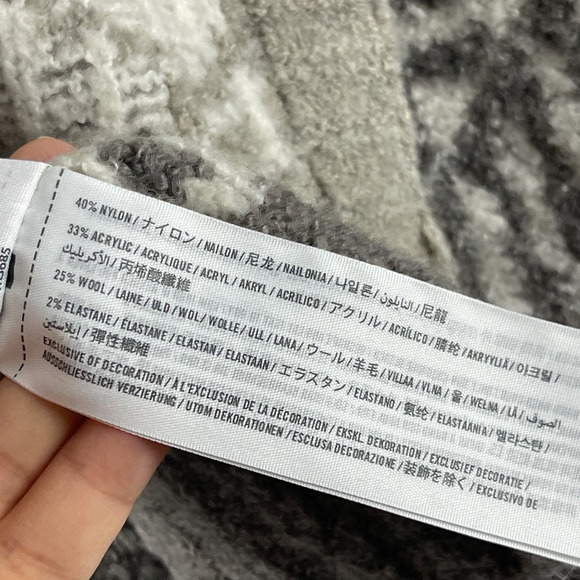 Abercrombie Fitch Wool Blend Cardigan Womens Small Beige Patterned Boho Aztec - Picture 7 of 14